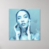 "Woman in Blue" Premium Canvas  (Voorkant)