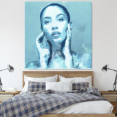 "Woman in Blue" Premium Canvas  (Insitu (Slaapkamer))