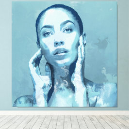 "Woman in Blue" Premium Canvas