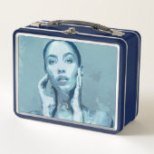 "Woman in Blue" Premium Canvas  (Voorkant)