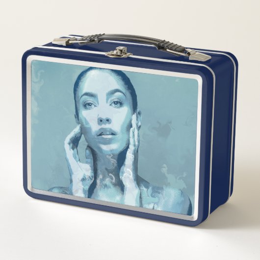 "Woman in Blue" Premium Canvas  (Voorkant)