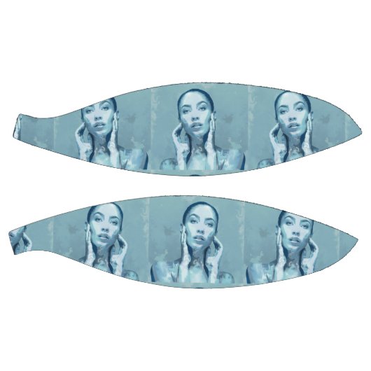 "Woman in Blue" Premium Canvas Basketbal (Panelen)