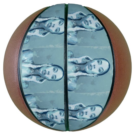 "Woman in Blue" Premium Canvas  Basketbal (Verticaal)