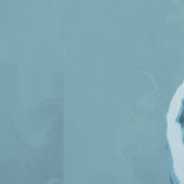 "Woman in Blue" Premium Canvas  Behang (Zoom)