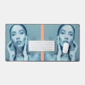 "Woman in Blue" Premium Canvas  Bureaumat (Keyboard & Muis)