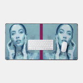 "Woman in Blue" Premium Canvas  Bureaumat (Keyboard & Muis)