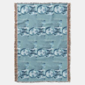 "Woman in Blue" Premium Canvas  Deken (Voorkant Verticaal)