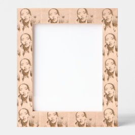 "Woman in Blue" Premium Canvas Gegraveerde Lijstjes