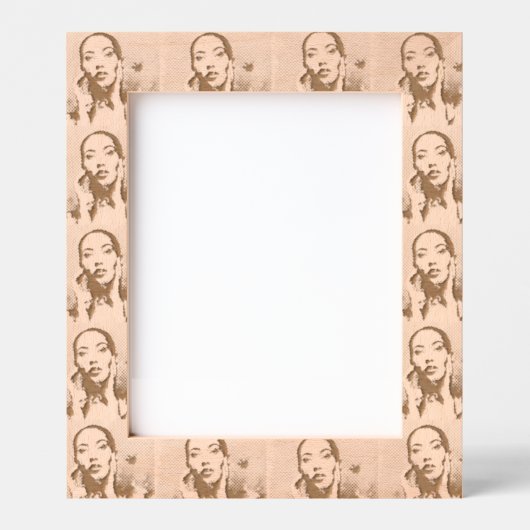 "Woman in Blue" Premium Canvas  Gegraveerde Lijstjes (Voorkant)