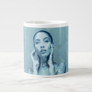 "Woman in Blue" Premium Canvas Grote Koffiekop