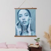 "Woman in Blue" Premium Canvas  Hangend Wandkleed (Slaapkamer)