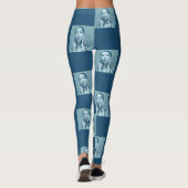 "Woman in Blue" Premium Canvas  Leggings (Achterkant)