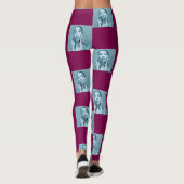 "Woman in Blue" Premium Canvas Leggings (Achterkant)