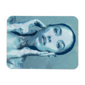 "Woman in Blue" Premium Canvas Magneet (Horizontaal)