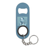 "Woman in Blue" Premium Canvas  Mini Flessenopener (Achterkant)