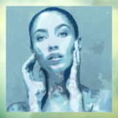 "Woman in Blue" Premium Canvas Raamsticker (Vel 3)