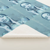 "Woman in Blue" Premium Canvas  Sherpa Deken (3/4)