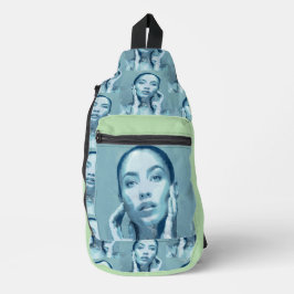 "Woman in Blue" Premium Canvas Sling Bag