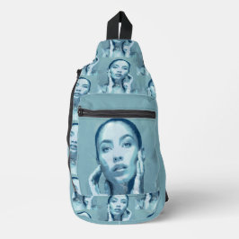 "Woman in Blue" Premium Canvas Sling Bag
