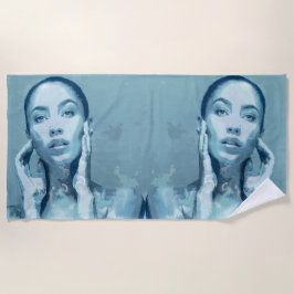 "Woman in Blue" Premium Canvas  Strandlaken