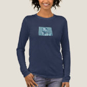 "Woman in Blue" Premium Canvas Tri-Blend Shirt (Voorkant)