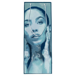 "Woman in Blue" Premium Canvas Wijn Cadeautas