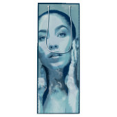 "Woman in Blue" Premium Canvas Wijn Cadeautas (Voorkant)