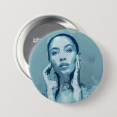 "Woman in Blue" Ronde Button 7,6 Cm (Voorkant /achterkant)