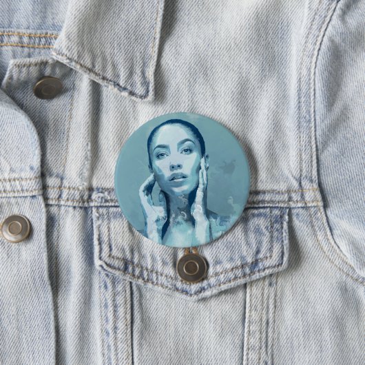 "Woman in Blue" Ronde Button 7,6 Cm (In situ)