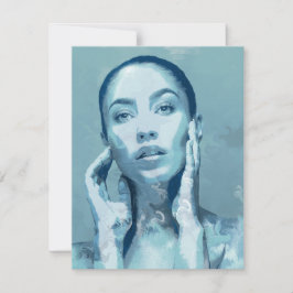 "Woman in Blue" RSVP Kaartje