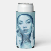 "Woman in Blue" Seltzer Blikjeskoeler (Seltzer Voorkant)