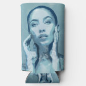 "Woman in Blue" Seltzer Blikjeskoeler (Achterkant)