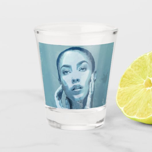 "Woman in Blue" Shot Glas (Voorkant)