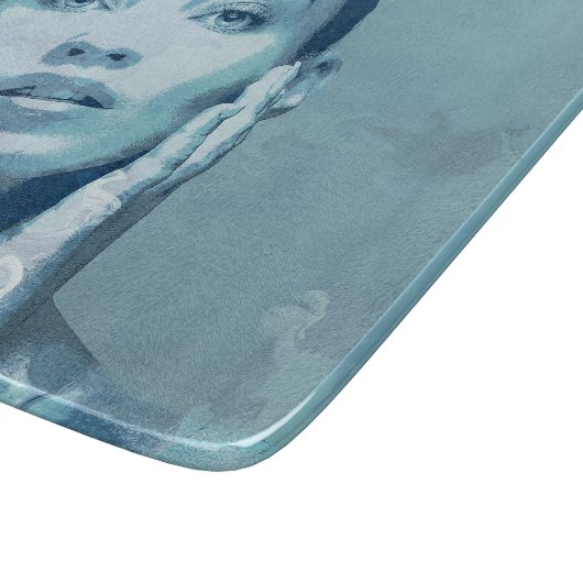 "Woman in Blue" Snijplank (Hoek)