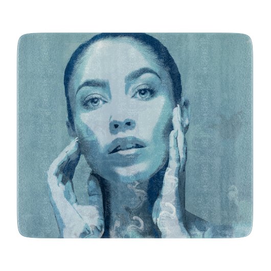 "Woman in Blue" Snijplank (Voorkant)