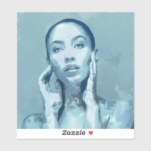 "Woman in Blue" Sticker (Vel)