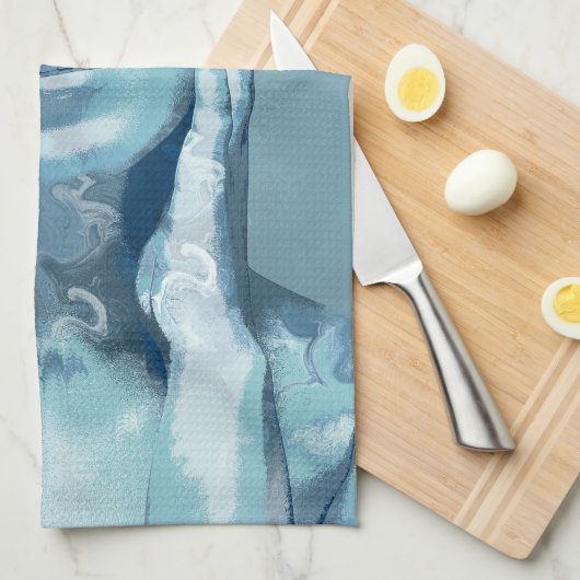 "Woman in Blue" Theedoek (Quarter Fold)