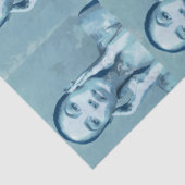 "Woman in Blue" Tissuepapier (Detail)