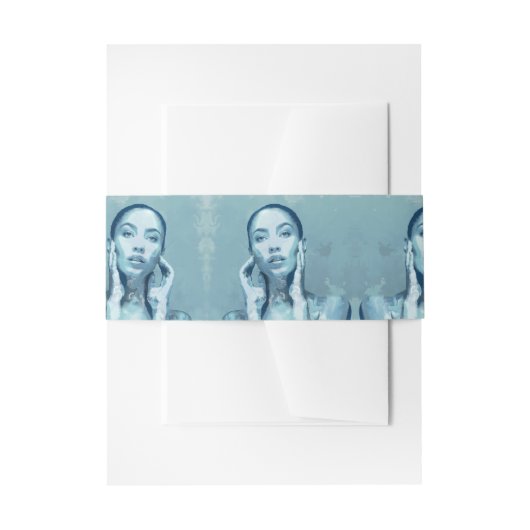 "Woman in Blue" Uitnodigingen Wikkel (Voorkant Voorbeeld)