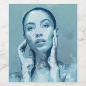 "Woman in Blue" Wijn Etiket (Enkel label)