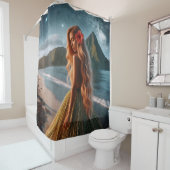 Woman in Grass Skirt Douchegordijn (In situ)