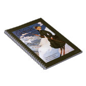 Woman in Green Skiing Poster Notitieboek (Rechterzijde)