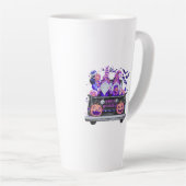 Woman in Halloween Gnomes Pickup Latte Mok (Rechterhoek)