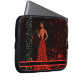 Woman in Red Dress Electronics Bag Laptop Sleeve (Voorkant Rechts)