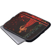 Woman in Red Dress Electronics Bag Laptop Sleeve (Voorkant onderkant)
