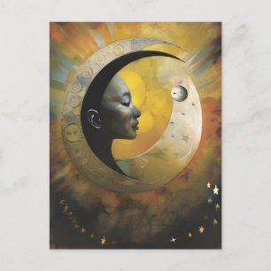 Woman in the Moon Briefkaart