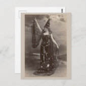 Woman in Vintage Victorian Witch Costume Briefkaart (Voorkant / Achterkant)
