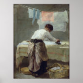 Woman Ironing Poster (Voorkant)