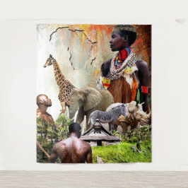 Woman King • Afrocentrische wand Wandkleed