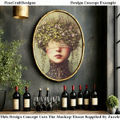 Woman, Lace Blindfold Floral Crown EM8F Decoupage Tissuepapier